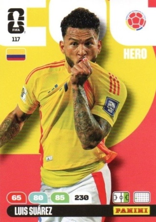 117 Luis Suarez Colombia Hero Panini FIFA World Cup 2026