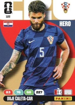 122 Duje Caleta-Car Croatia Hero Panini FIFA World Cup 2026