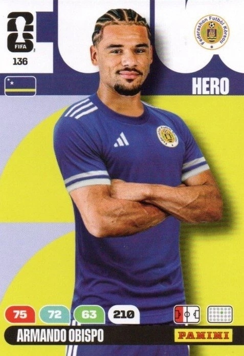 136 Armando Obispo Curaçao Hero Panini FIFA World Cup 2026