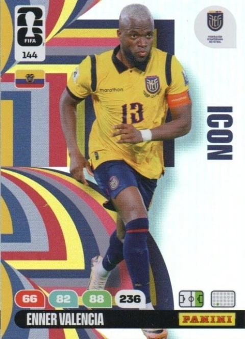 144 Enner Valencia Ecuador Icon Panini FIFA World Cup 2026