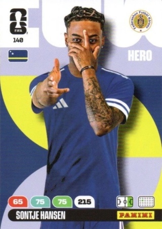 140 Sontje Hansen Curaçao Hero Panini FIFA World Cup 2026
