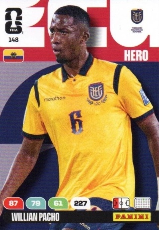 148 Willian Pacho Ecuador Hero Panini FIFA World Cup 2026