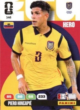 146 Piero Hincapie Ecuador Hero Panini FIFA World Cup 2026
