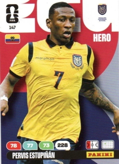 147 Pervis Estupinan Ecuador Hero Panini FIFA World Cup 2026