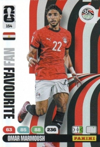 154 Omar Marmoush Egypt Fan Favourite Panini FIFA World Cup 2026