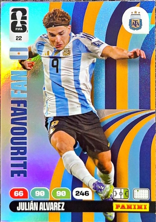 22 Julian Alvarez Argentina Fan Favourite Panini FIFA World Cup 2026