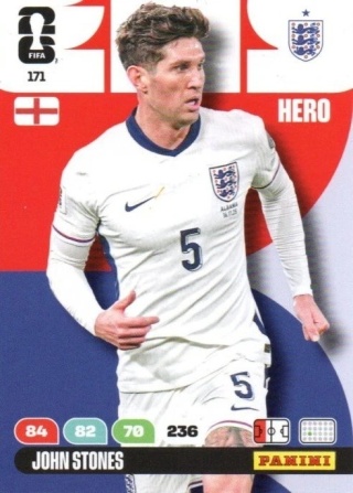 171 John Stones England Hero Panini FIFA World Cup 2026