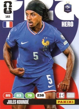 183 Jules Kounde France Hero Panini FIFA World Cup 2026