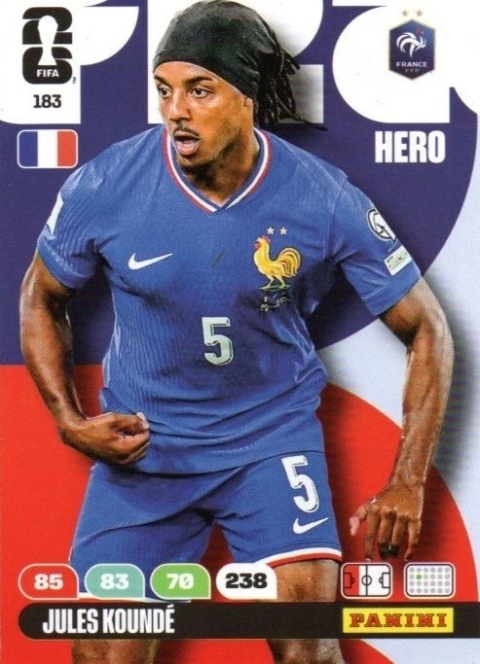 183 Jules Kounde France Hero Panini FIFA World Cup 2026