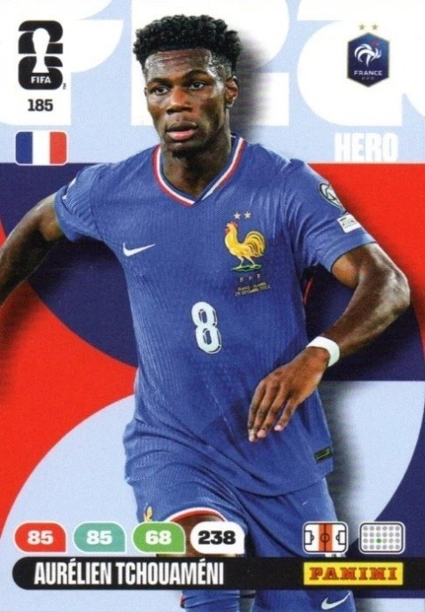 185 Aurelien Tchouameni France Hero Panini FIFA World Cup 2026