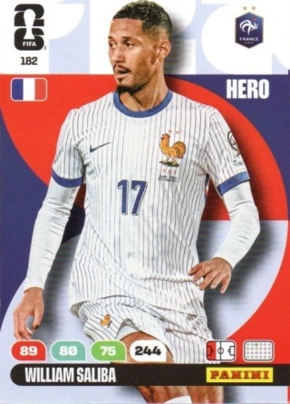 182 William Saliba France Hero Panini FIFA World Cup 2026