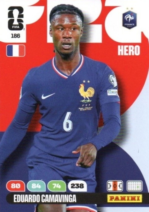 186 Eduardo Camavinga France Hero Panini FIFA World Cup 2026