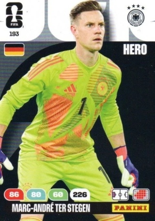 193 Marc-Andre ter Stegen Germany Hero Panini FIFA World Cup 2026