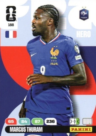 188 Marcus Thuram France Hero Panini FIFA World Cup 2026