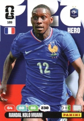 189 Randal Kolo Muani France Hero Panini FIFA World Cup 2026