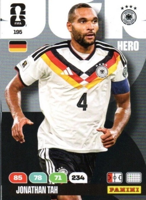 195 Jonathan Tah Germany Hero Panini FIFA World Cup 2026