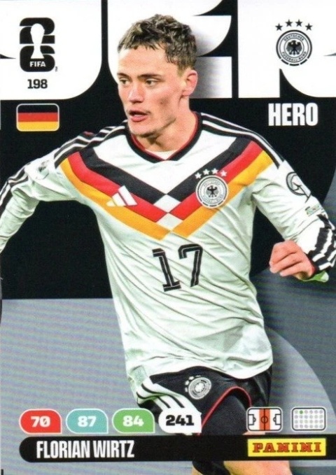 198 Florian Wirtz Germany Hero Panini FIFA World Cup 2026