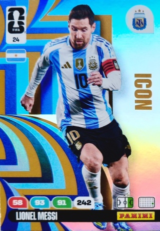 24 Lionel Messi Argentina Icon Panini FIFA World Cup 2026
