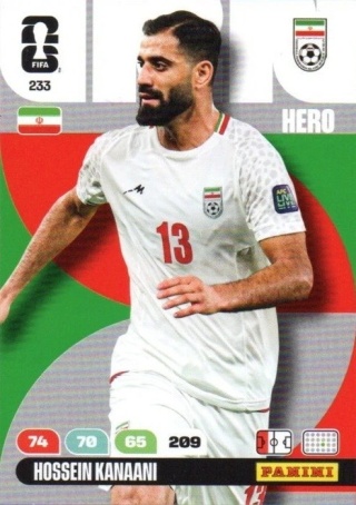 233 Hossein Kanaani Iran Hero Panini FIFA World Cup 2026