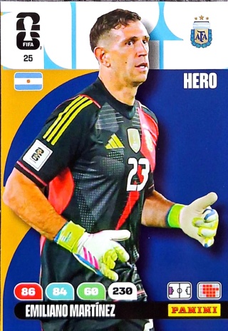 25 Emiliano Martinez Argentina Hero Panini FIFA World Cup 2026