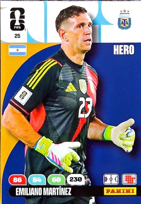 25 Emiliano Martinez Argentina Hero Panini FIFA World Cup 2026