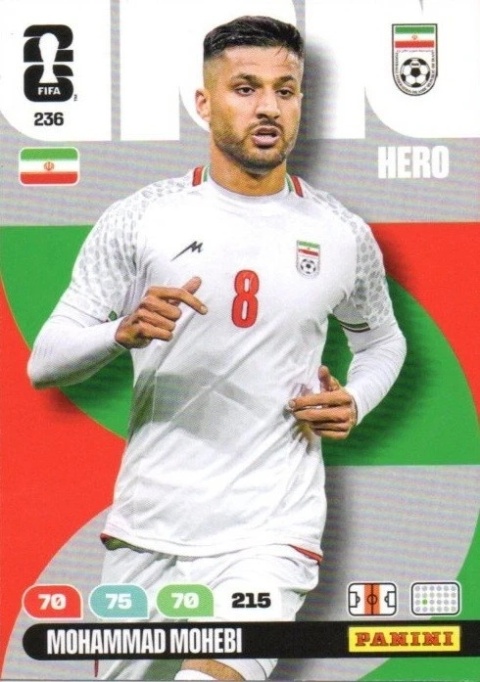 236 Mohammad Mohebi Iran Hero Panini FIFA World Cup 2026