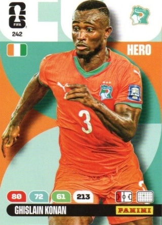 242 Ghislain Konan Ivory Coast Hero Panini FIFA World Cup 2026