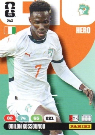 243 Odilon Kossounou Ivory Coast Hero Panini FIFA World Cup 2026