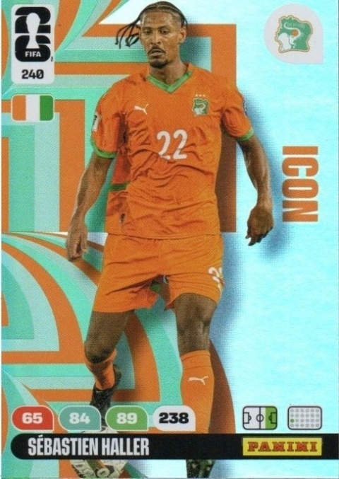 240 Sebastien Haller Ivory Coast Icon Panini FIFA World Cup 2026