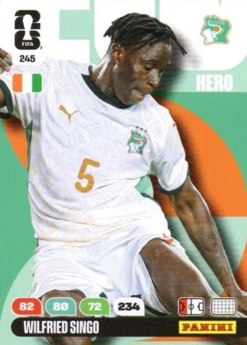 245 Wilfried Singo Ivory Coast Hero Panini FIFA World Cup 2026