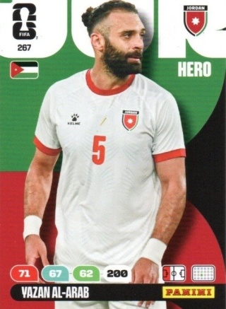 267 Yazan Al-Arab Jordan Hero Panini FIFA World Cup 2026