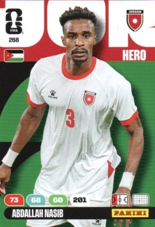 268 Abdallah Nasib Jordan Hero Panini FIFA World Cup 2026