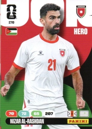 270 Nizar Al-Rashdan Jordan Hero Panini FIFA World Cup 2026
