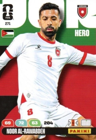271 Noor Al-Rawabdeh Jordan Hero Panini FIFA World Cup 2026