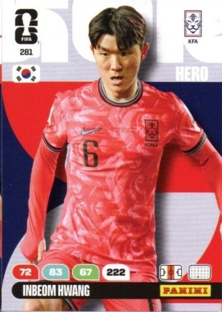 281 In-beom Hwang Korea Republic Hero Panini FIFA World Cup 2026
