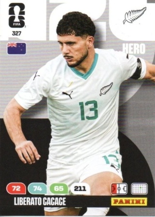 327 Liberato Cacace New Zealand Hero Panini FIFA World Cup 2026