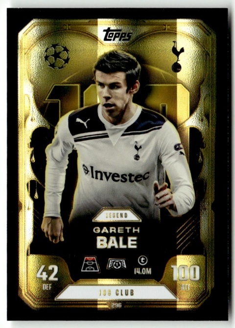 296 Gareth Bale Tottenham 100 Club Legend Match Attax Extra 2025/26