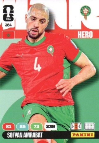 304 Sofyan Amrabat Morocco Hero Panini FIFA World Cup 2026