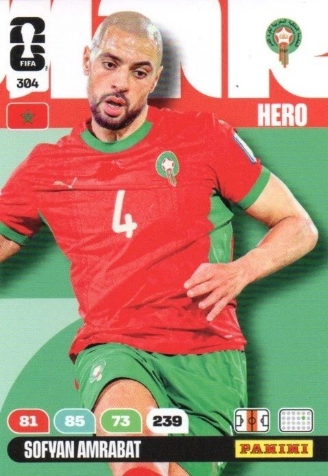 304 Sofyan Amrabat Morocco Hero Panini FIFA World Cup 2026