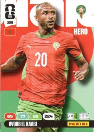 309 Avoub El Kaabi Morocco Hero Panini FIFA World Cup 2026