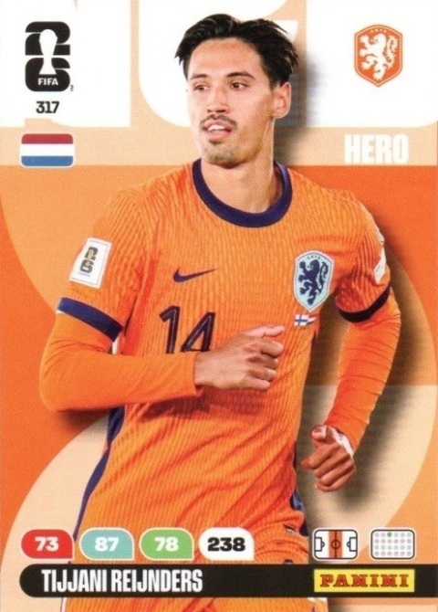 317 Tijani Reijnders Netherlands Hero Panini FIFA World Cup 2026