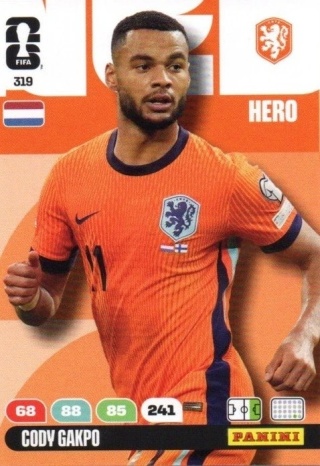 319 Cody Gakpo Netherlands Hero Panini FIFA World Cup 2026