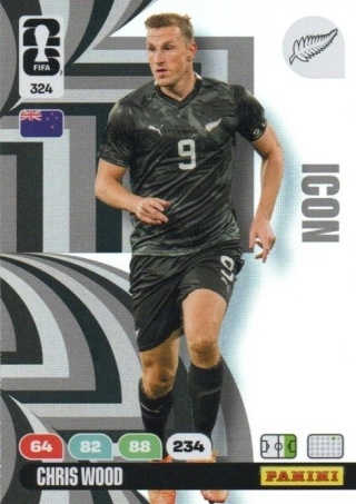 324 Chris Wood New Zealand Icon Panini FIFA World Cup 2026