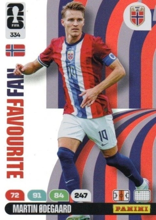 334 Martin Odegaard Norway Fan Favourite Panini FIFA World Cup 2026