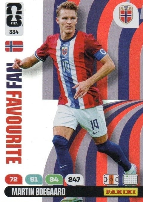 334 Martin Odegaard Norway Fan Favourite Panini FIFA World Cup 2026