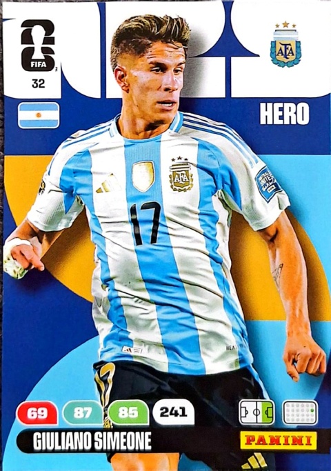 32 Giuliano Simeone Argentina Hero Panini FIFA World Cup 2026