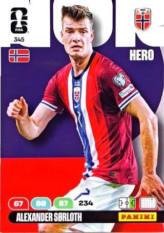 345 Alexander Sorloth Norway Hero Panini FIFA World Cup 2026