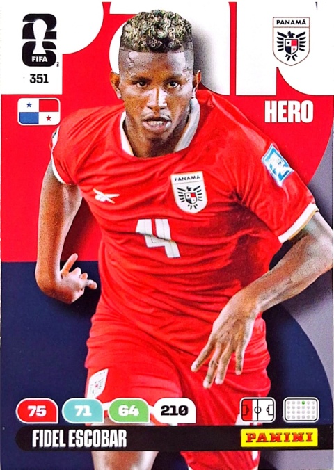 351 Fidel Escobar Panama Hero Panini FIFA World Cup 2026
