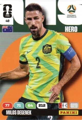 40 Milos Degenek Australia Hero Panini FIFA World Cup 2026