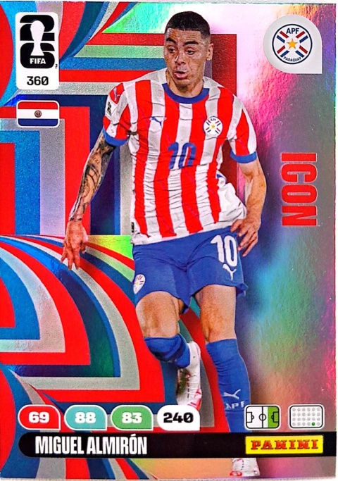 360 Miguel Almiron Paraguay Icon Panini FIFA World Cup 2026